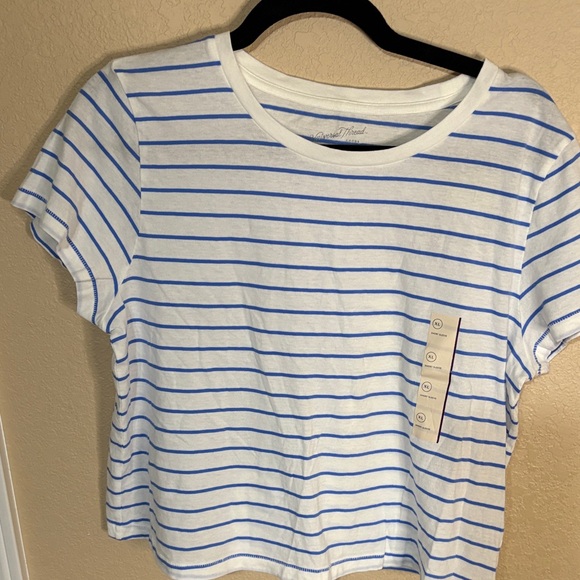 Universal Thread Blue Striped, Gray, and Black Cropped Tees - Picture 4 of 4